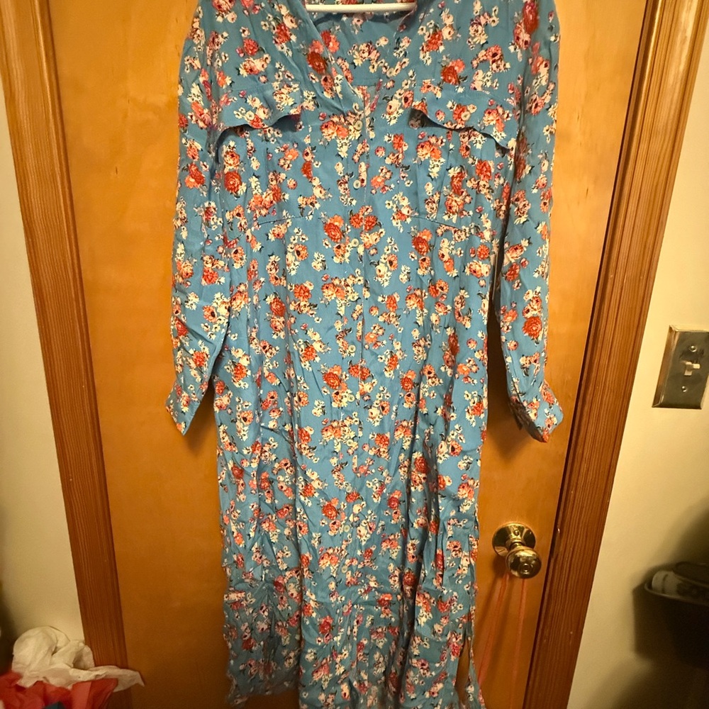 Lucky Brand Blue Floral Dress XL | Nordstrom Rack | Boho CottageCore